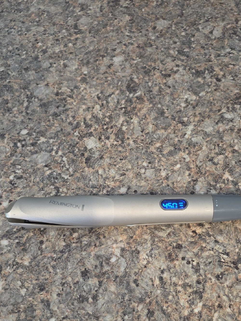 Remington Silver Flat Iron with Blue Digital Display